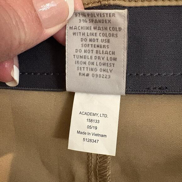 BCG Athletic Golf Shorts Men 40W Tan Khaki 9” Inseam Performance Fabric Casual - Picture 10 of 11